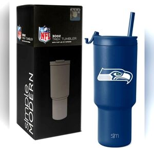 NIB-NFL Seahawks Tumbler with Straw